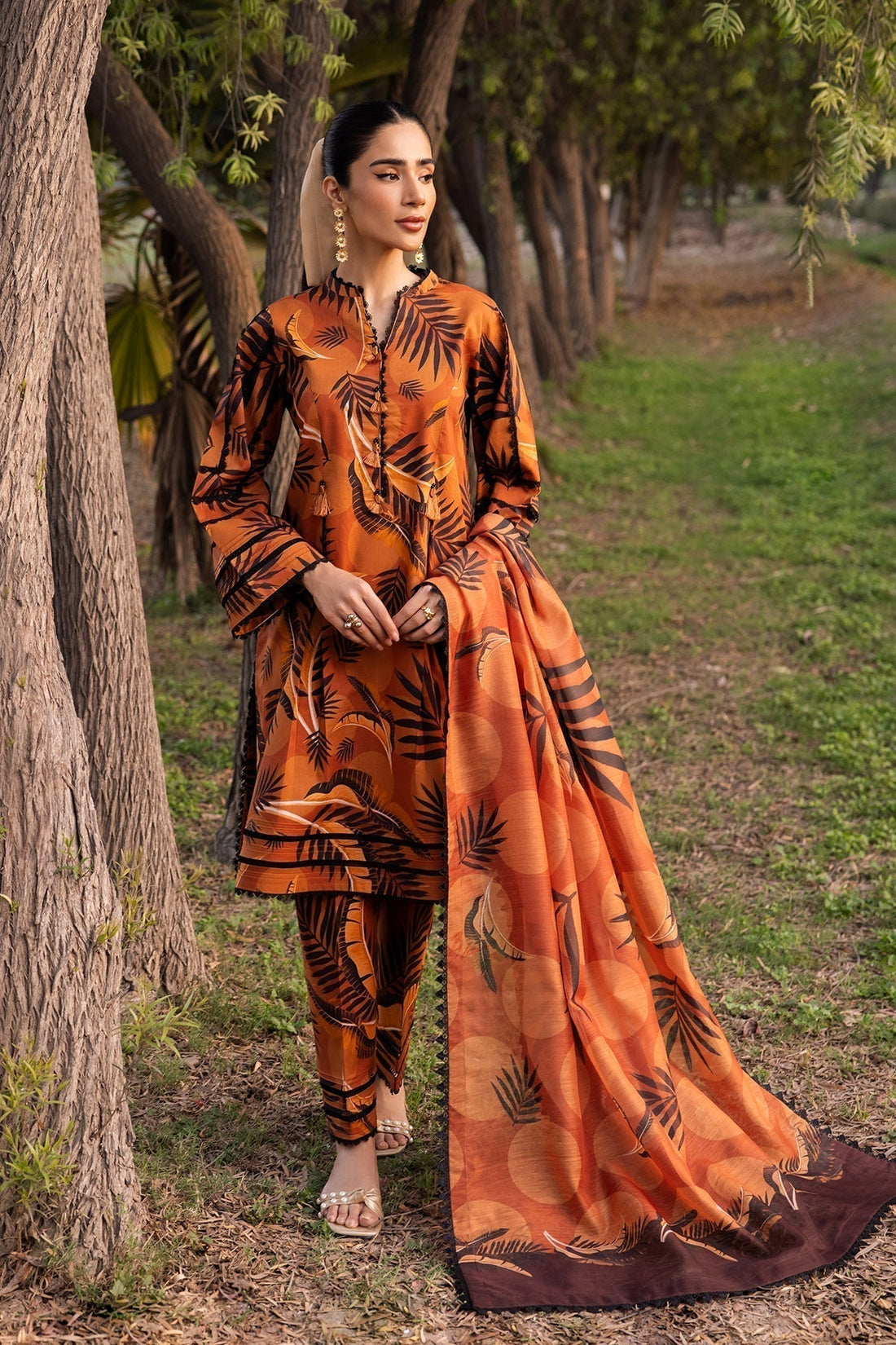 Alizeh | Sheen Lawn Prints 24 | MARIGOLD - by - Libasekhas UK - Registered Vendor of : Alizeh - 100% Original Designer Dresss