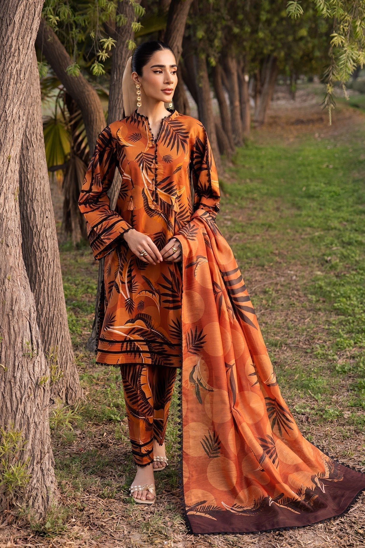 Alizeh | Sheen Lawn Prints 24 | MARIGOLD - by - Libasekhas UK - Registered Vendor of : Alizeh - 100% Original Designer Dresss