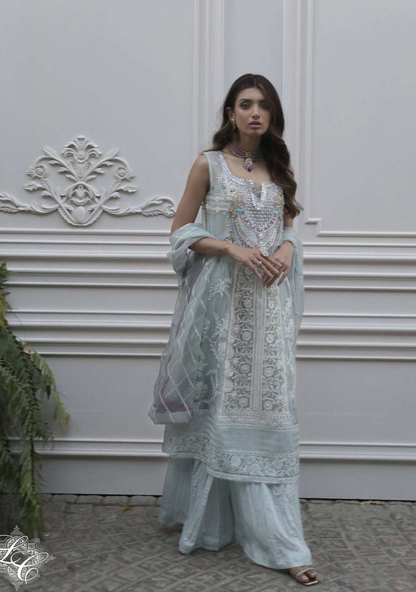 Layla Chatoor | Luxury Pret | Blue Chikankari - by Libasekhas UK - Registered Vendor of : Layla Chatoor - 100% Original Designer Dress