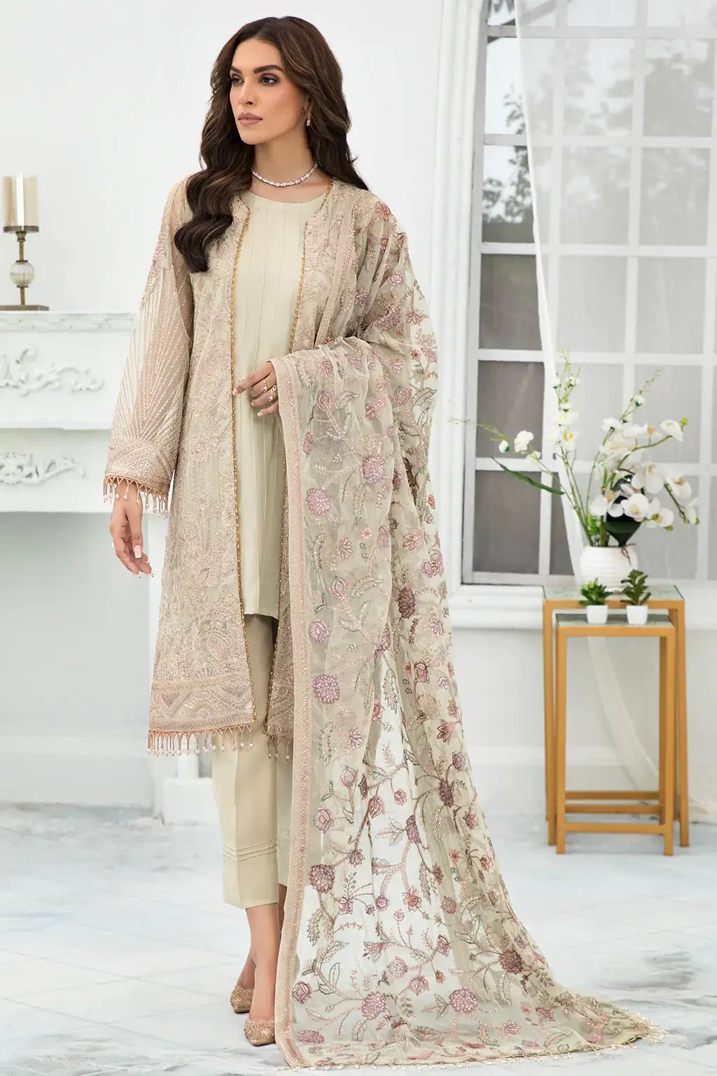 Zarif | DE LUXURY Formals | FLORA - by - Libasekhas UK - Registered Vendor of : Zarif - 100% Original Designer Dresss
