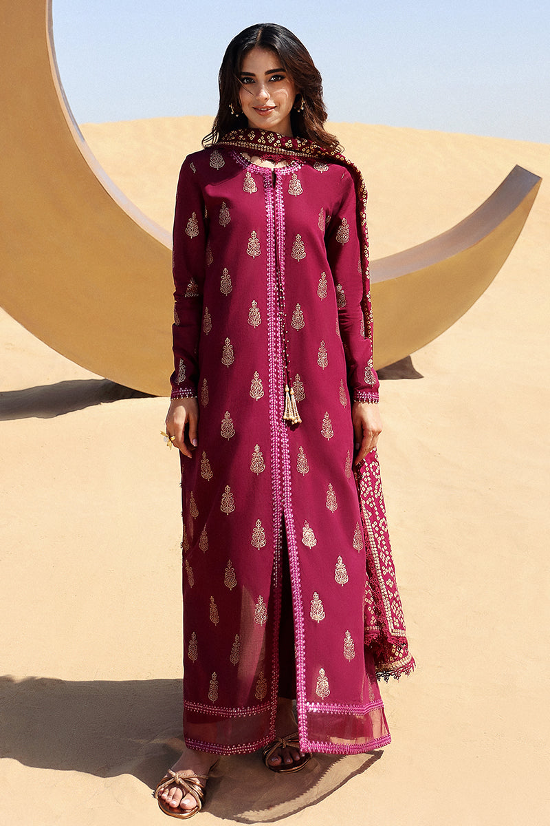 Cross Stitch | Eid Lawn 24 | CRIMSON AURA - by - Libasekhas UK - Registered Vendor of : Cross Stitch - 100% Original Designer Dresss