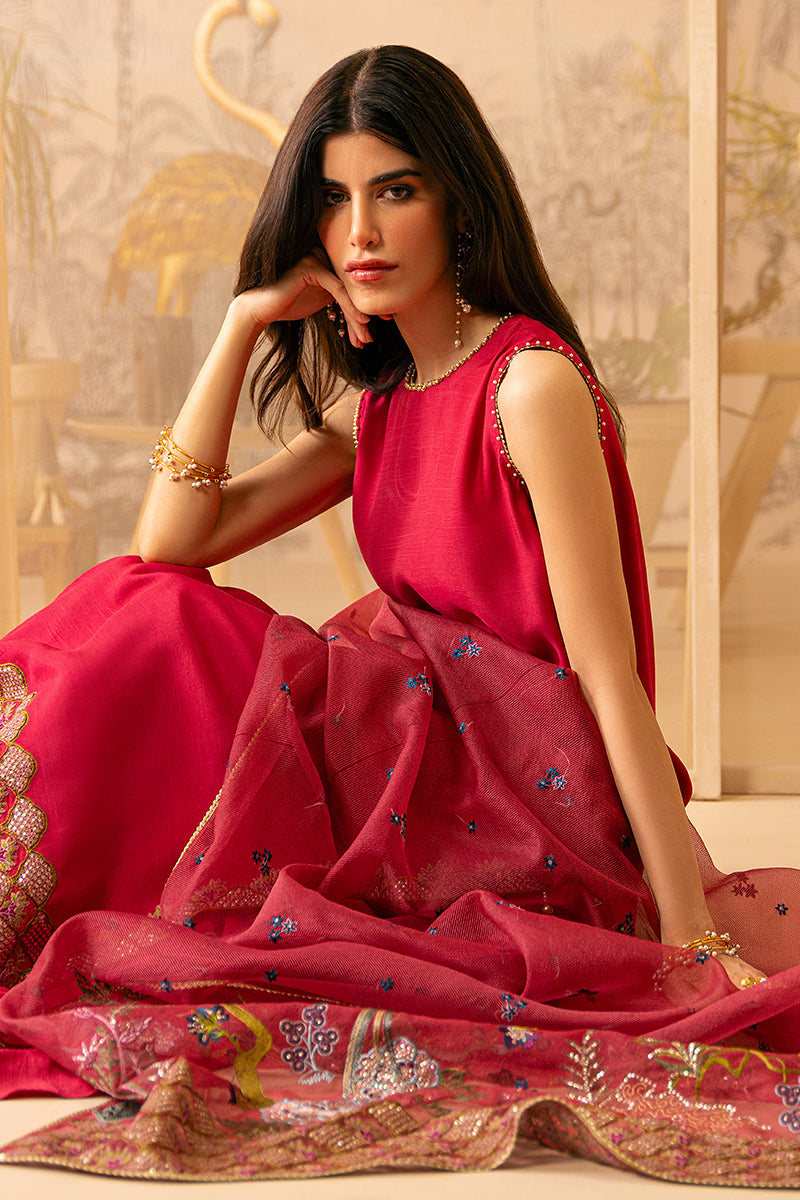Cross Stitch | Luxe Atelier 24 | ROSY TWILIGHT - by - Libasekhas UK - Registered Vendor of : Cross Stitch - 100% Original Designer Dresss