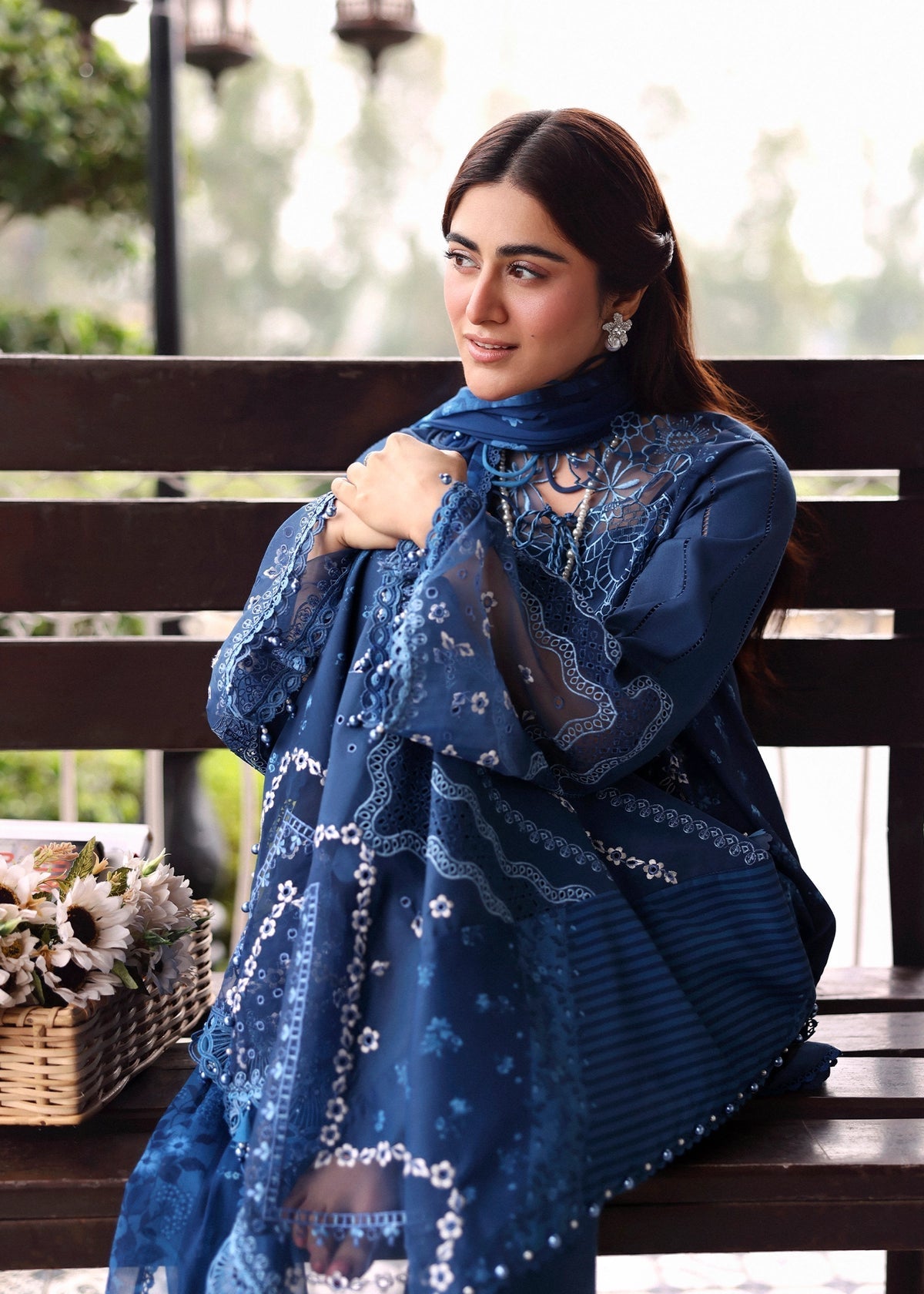 Sardinia | Embroidered Lawn Edit 26 | Terrace Blue - by Libasekhas UK - Registered Vendor of : Sardinia - 100% Original Designer Dress
