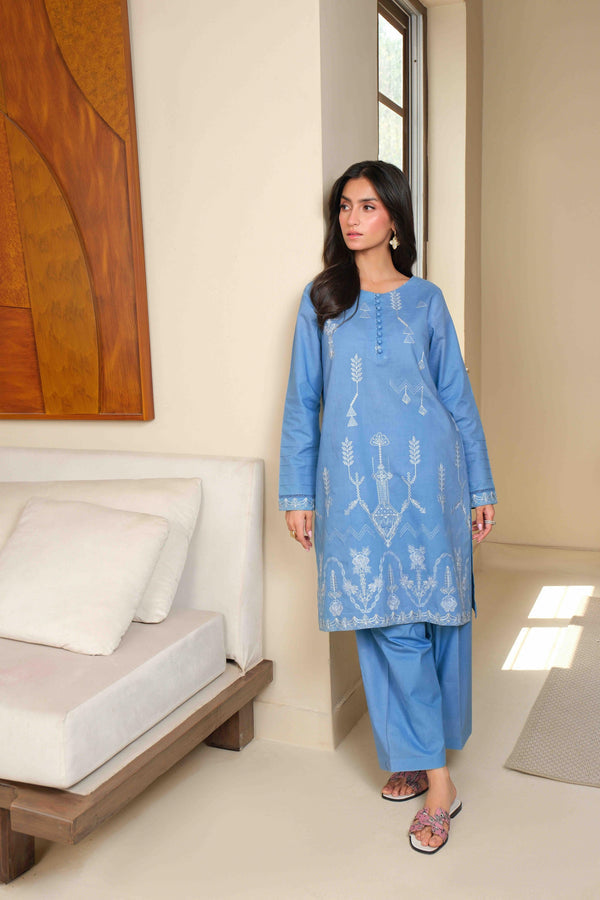 Noor by Saadia Asad | Noor Pret 25 | D5 - Blue Miraj - by Libasekhas UK - Registered Vendor of : Noor by Saadia Asad - 100% Original Designer Dress