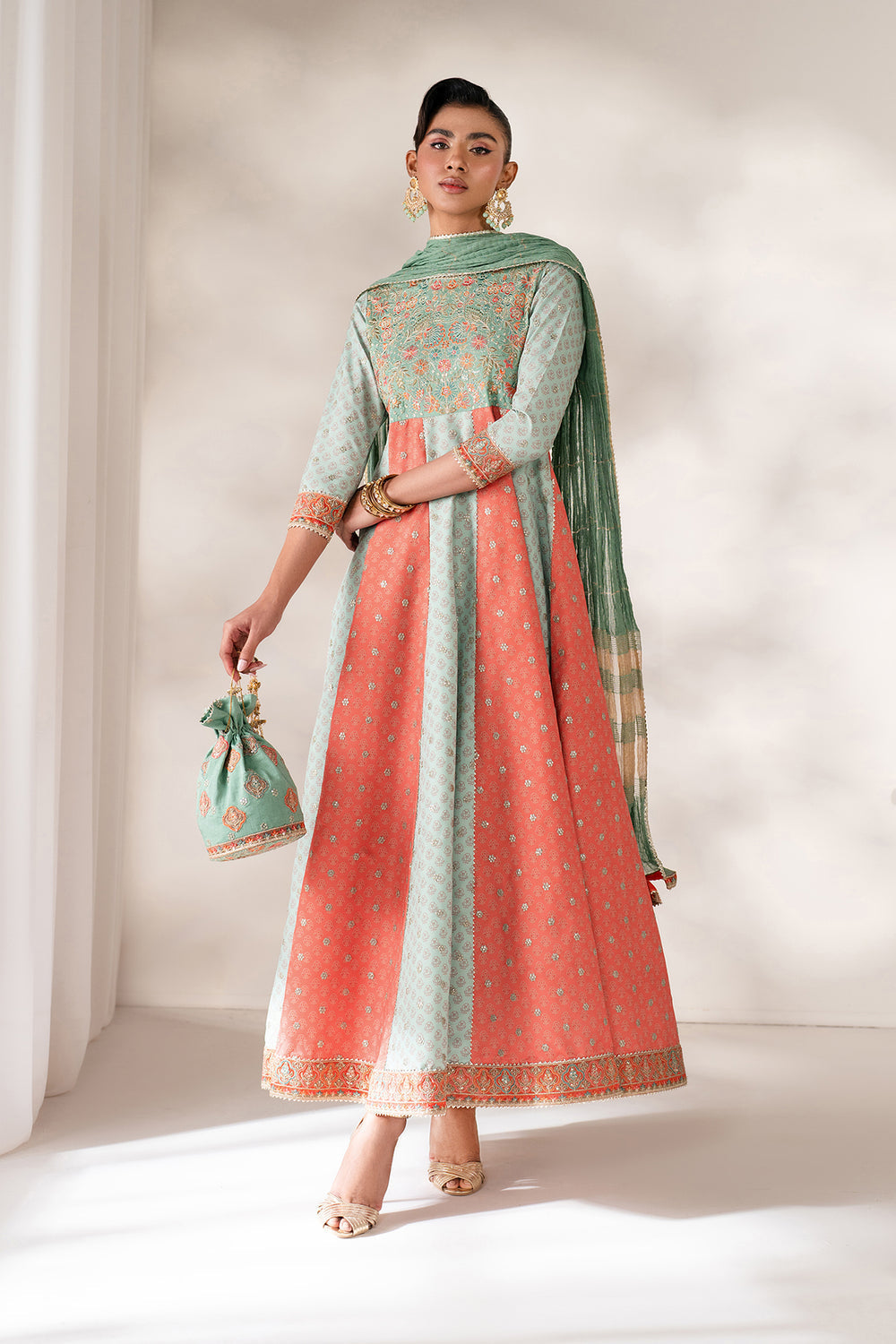 Baroque | Formals Collection | EMBROIDERED SILK UF-4141 - by Libasekhas UK - Registered Vendor of : Baroque - 100% Original Designer Dress