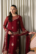 Neeshay | Ready to Wear Chiffon | RTW-CHFN-05 Red - by Libasekhas UK - Registered Vendor of : Neeshay - 100% Original Designer Dress
