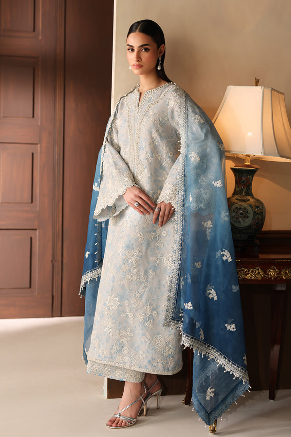 Baroque | Formals Collection | EMBROIDERED COTTON NET UF-4485 - by Libasekhas UK - Registered Vendor of : Baroque - 100% Original Designer Dress