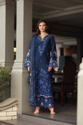 Noor by Saadia Asad | Eid Luxe Chikankari 26 | D11 - Sapphire Blue - by Libasekhas UK - Registered Vendor of : Noor by Saadia Asad - 100% Original Designer Dress
