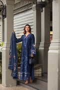 Noor by Saadia Asad | Eid Luxe Chikankari 26 | D11 - Sapphire Blue - by Libasekhas UK - Registered Vendor of : Noor by Saadia Asad - 100% Original Designer Dress