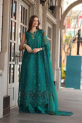 Noor by Saadia Asad | Eid Luxe Chikankari 26 | D1 - Malachite Green - by Libasekhas UK - Registered Vendor of : Noor by Saadia Asad - 100% Original Designer Dress