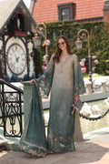 Noor by Saadia Asad | Eid Luxe Chikankari 26 | D4 - Smoke Zinc - by Libasekhas UK - Registered Vendor of : Noor by Saadia Asad - 100% Original Designer Dress