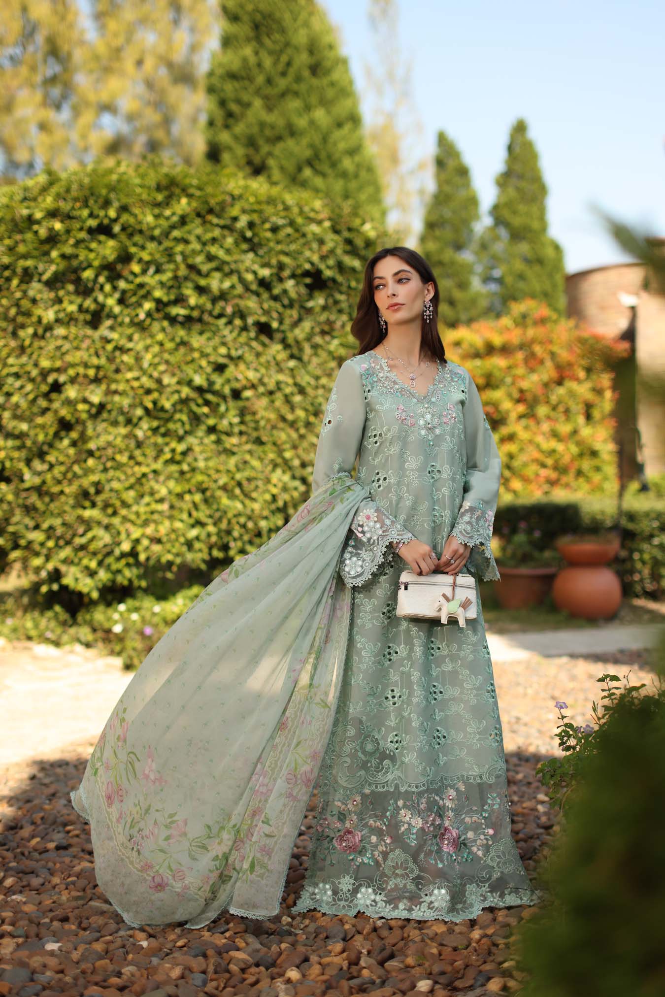 Saadia Asad | Luxury Eid Schiffli Laserkari 26 | D7 - B - Florine - by Libasekhas UK - Registered Vendor of : Saadia Asad - 100% Original Designer Dress