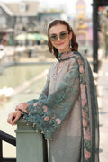 Noor by Saadia Asad | Eid Luxe Chikankari 26 | D4 - Smoke Zinc - by Libasekhas UK - Registered Vendor of : Noor by Saadia Asad - 100% Original Designer Dress