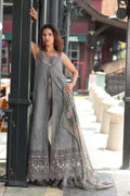 Noor by Saadia Asad | Eid Luxe Chikankari 26 | D9 - Shadow Grey - by Libasekhas UK - Registered Vendor of : Noor by Saadia Asad - 100% Original Designer Dress