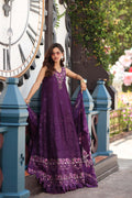 Noor by Saadia Asad | Eid Luxe Chikankari 26 | D7 - Aubergine Bloom - by Libasekhas UK - Registered Vendor of : Noor by Saadia Asad - 100% Original Designer Dress