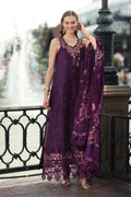 Noor by Saadia Asad | Eid Luxe Chikankari 26 | D7 - Aubergine Bloom - by Libasekhas UK - Registered Vendor of : Noor by Saadia Asad - 100% Original Designer Dress