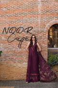 Noor by Saadia Asad | Luxury Eid Schiffli Laserkari 26 | D10 -Plum Royal - by Libasekhas UK - Registered Vendor of : Noor by Saadia Asad - 100% Original Designer Dress