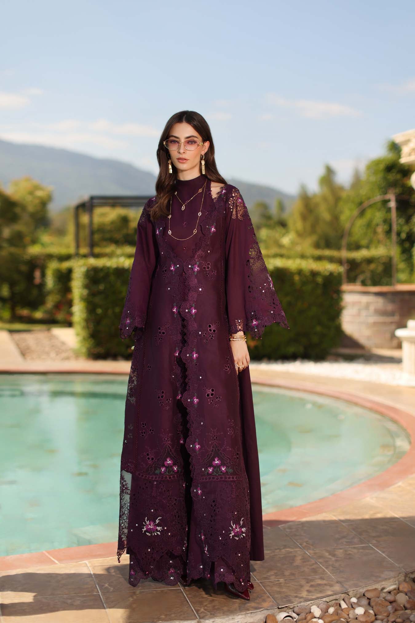 Saadia Asad | Luxury Eid Schiffli Laserkari 26 | D8 - B - Selene - by Libasekhas UK - Registered Vendor of : Saadia Asad - 100% Original Designer Dress