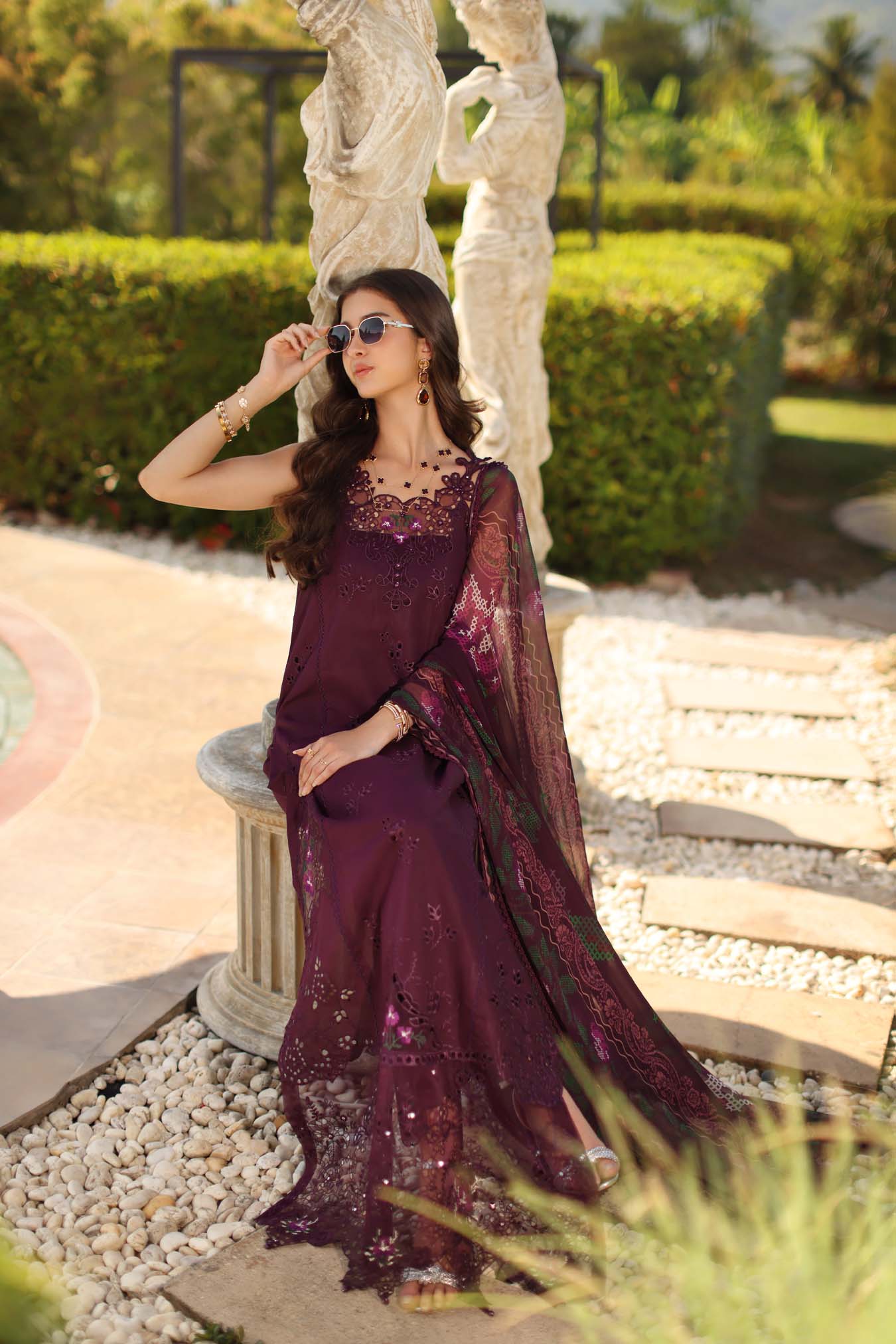 Saadia Asad | Luxury Eid Schiffli Laserkari 26 | D8 - B - Selene - by Libasekhas UK - Registered Vendor of : Saadia Asad - 100% Original Designer Dress