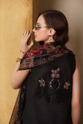Noor by Saadia Asad | Luxury Eid Schiffli Laserkari 26 | D5 - Raven Black - by Libasekhas UK - Registered Vendor of : Noor by Saadia Asad - 100% Original Designer Dress