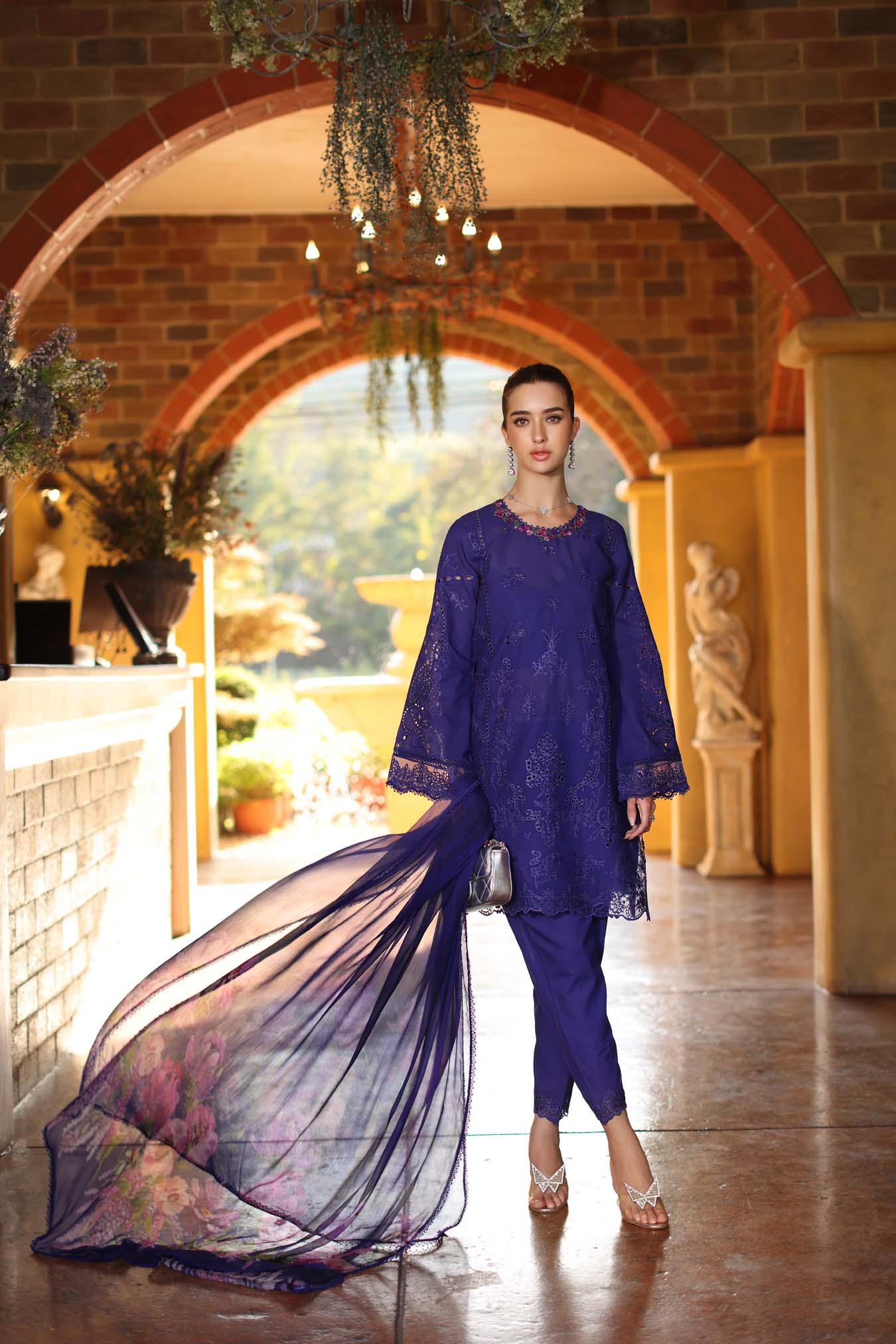 Saadia Asad | Luxury Eid Schiffli Laserkari 26 | D2 - A - Aloura - by Libasekhas UK - Registered Vendor of : Saadia Asad - 100% Original Designer Dress