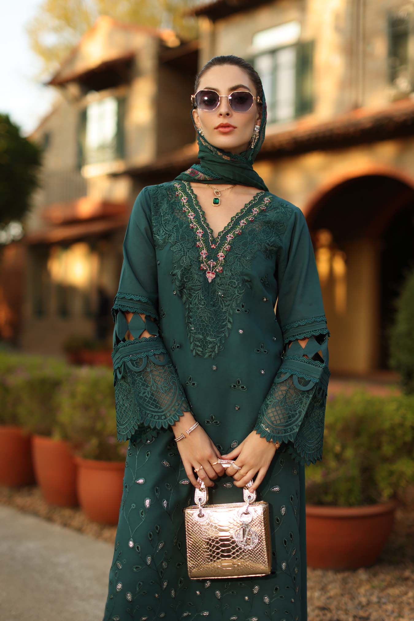 Saadia Asad | Luxury Eid Schiffli Laserkari 26 |D6 - B - Zelina - by Libasekhas UK - Registered Vendor of : Saadia Asad - 100% Original Designer Dress