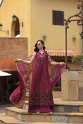 Noor by Saadia Asad | Luxury Eid Schiffli Laserkari 26 | D8 -Rasberry love - by Libasekhas UK - Registered Vendor of : Noor by Saadia Asad - 100% Original Designer Dress