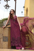 Noor by Saadia Asad | Luxury Eid Schiffli Laserkari 26 | D8 -Rasberry love - by Libasekhas UK - Registered Vendor of : Noor by Saadia Asad - 100% Original Designer Dress