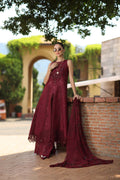 Noor by Saadia Asad | Luxury Eid Schiffli Laserkari 26 | D12 -Amalfi Rouge - by Libasekhas UK - Registered Vendor of : Noor by Saadia Asad - 100% Original Designer Dress