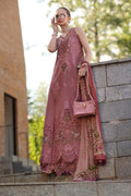 Noor by Saadia Asad | Luxury Eid Schiffli Laserkari 26 | D1 -Rose Allure - by Libasekhas UK - Registered Vendor of : Noor by Saadia Asad - 100% Original Designer Dress