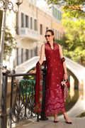 Noor by Saadia Asad | Eid Luxe Printkhaas 26 | D1 - A - Ruby - by Libasekhas UK - Registered Vendor of : Noor by Saadia Asad - 100% Original Designer Dress