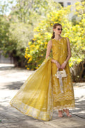 Noor by Saadia Asad | Eid Luxe Printkhaas 26 | D1 - B - Mango Yellow - by Libasekhas UK - Registered Vendor of : Noor by Saadia Asad - 100% Original Designer Dress