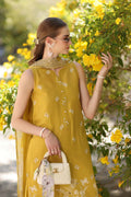 Noor by Saadia Asad | Eid Luxe Printkhaas 26 | D1 - B - Mango Yellow - by Libasekhas UK - Registered Vendor of : Noor by Saadia Asad - 100% Original Designer Dress