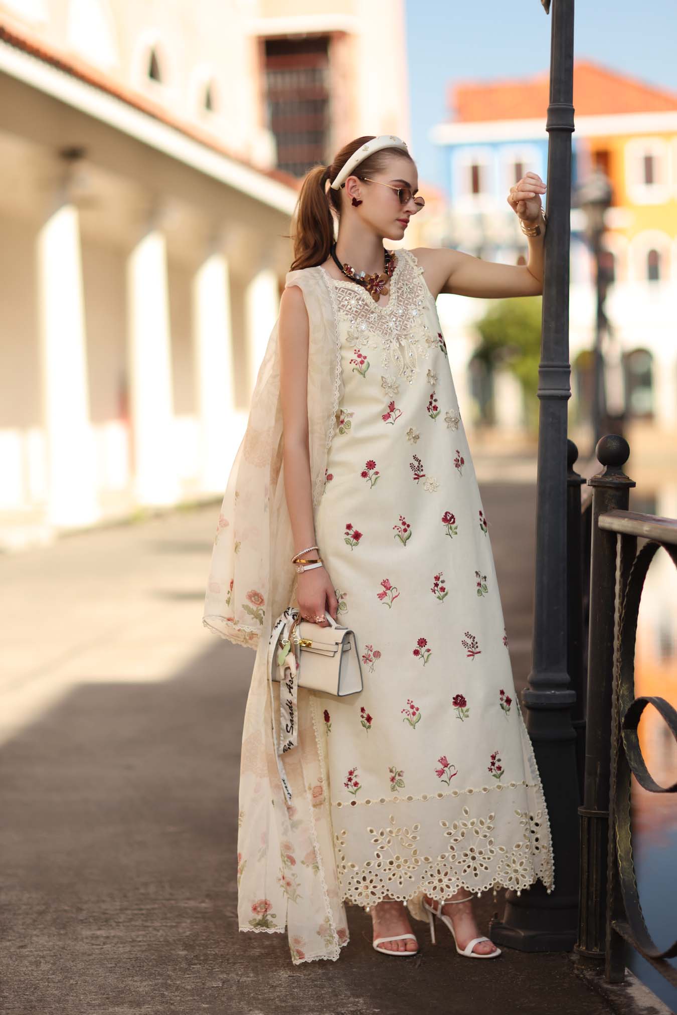 Noor by Saadia Asad | Eid Luxe Printkhaas 26 | D8 - A - Vanilla Mist - by Libasekhas UK - Registered Vendor of : Noor by Saadia Asad - 100% Original Designer Dress