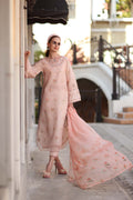 Noor by Saadia Asad | Eid Luxe Printkhaas 26 | D8 - B - Peach Blush - by Libasekhas UK - Registered Vendor of : Noor by Saadia Asad - 100% Original Designer Dress