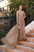 Noor by Saadia Asad | Eid Luxe Printkhaas 26 | D5 - B - Warm Biscotti - by Libasekhas UK - Registered Vendor of : Noor by Saadia Asad - 100% Original Designer Dress