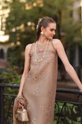 Noor by Saadia Asad | Eid Luxe Printkhaas 26 | D5 - B - Warm Biscotti - by Libasekhas UK - Registered Vendor of : Noor by Saadia Asad - 100% Original Designer Dress