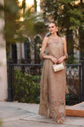 Noor by Saadia Asad | Eid Luxe Printkhaas 26 | D5 - B - Warm Biscotti - by Libasekhas UK - Registered Vendor of : Noor by Saadia Asad - 100% Original Designer Dress