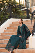 Noor by Saadia Asad | Eid Luxe Printkhaas 26 | D5 - A - Teal Grove - by Libasekhas UK - Registered Vendor of : Noor by Saadia Asad - 100% Original Designer Dress