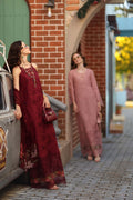 Noor by Saadia Asad | Luxe Chikankari 26 | D8 - A - Deep Garnet - by Libasekhas UK - Registered Vendor of : Noor by Saadia Asad - 100% Original Designer Dress