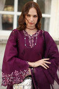 Noor by Saadia Asad | Luxe Chikankari 26 | D1 - A - plumberry - by Libasekhas UK - Registered Vendor of : Noor by Saadia Asad - 100% Original Designer Dress