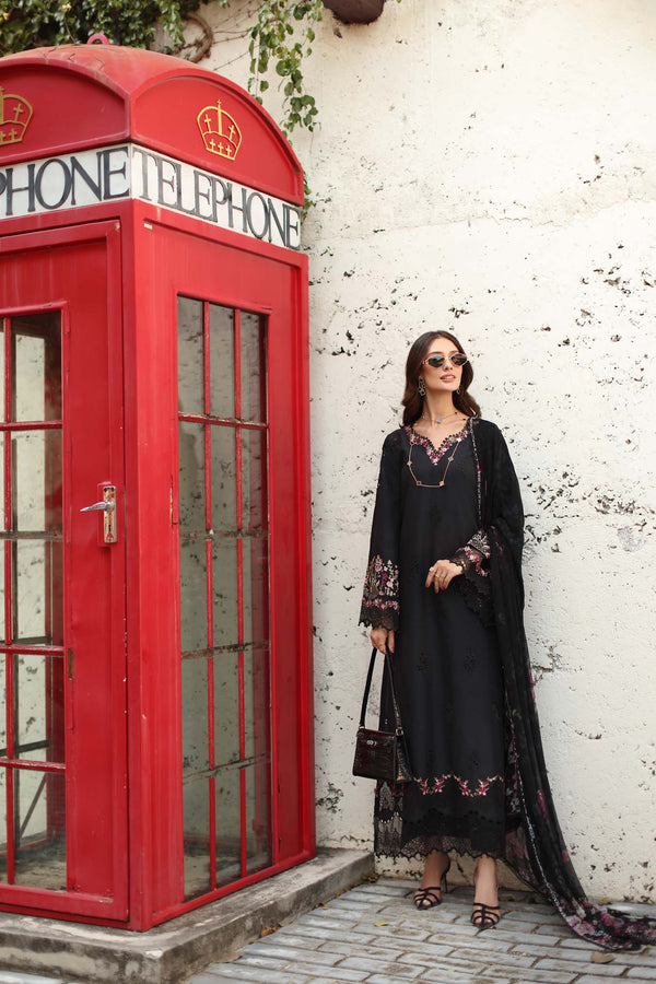 Noor by Saadia Asad | Luxe Chikankari 26 | D1 - B - Midnight Black - by Libasekhas UK - Registered Vendor of : Noor by Saadia Asad - 100% Original Designer Dress