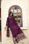 Noor by Saadia Asad | Luxe Chikankari 26 | D5 - A - Itten Plum - by Libasekhas UK - Registered Vendor of : Noor by Saadia Asad - 100% Original Designer Dress