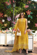 Noor by Saadia Asad | Eid Luxe Chikankari 26 | D10 - Amber Yellow - by Libasekhas UK - Registered Vendor of : Noor by Saadia Asad - 100% Original Designer Dress