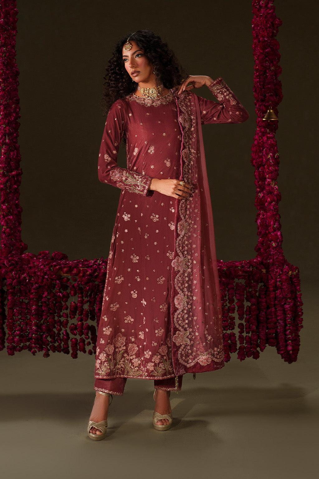 Iznik | Velvet 25 | IV-75 Embroidered Velvet - by Libasekhas UK - Registered Vendor of : Iznik - 100% Original Designer Dress