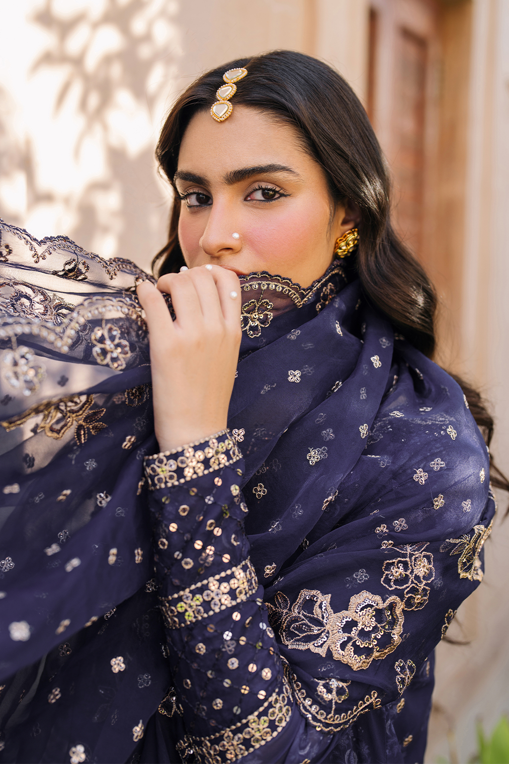 Iznik | Bandhani Formals | UE-325 - by - Libasekhas UK - Registered Vendor of : Iznik - 100% Original Designer Dresss