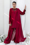 Chic Ophicial | Aarzu Luxe Pret | Ruby Veil - by Libasekhas UK - Registered Vendor of : Chic Ophicial - 100% Original Designer Dress