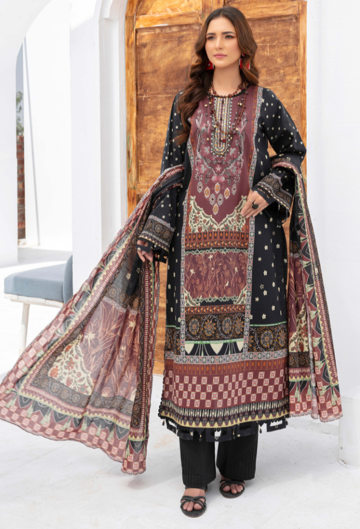 Humdum | Saira Bano Lawn 24 | D09 - by - Libasekhas UK - Registered Vendor of : HumDum - 100% Original Designer Dresss