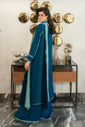 Fahad Hussayn | Lawn Banger | Midnight Teal - by - Libasekhas UK - Registered Vendor of : Erum Khan - 100% Original Designer Dresss