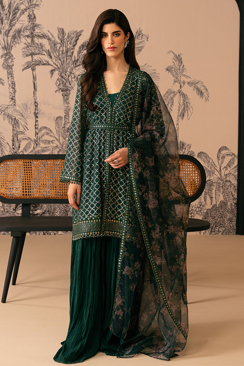 Cross Stitch | Luxe Atelier 24 | VIRIDIAN HAVEN - by - Libasekhas UK - Registered Vendor of : Cross Stitch - 100% Original Designer Dresss